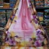 Murshidabad silk with floral hand painting