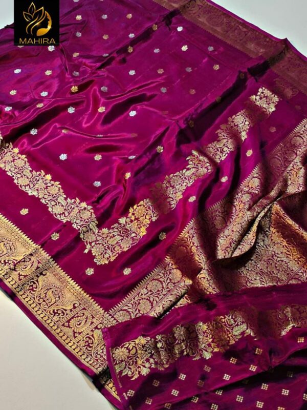 Beautiful pure jute  mushroom silk sarees