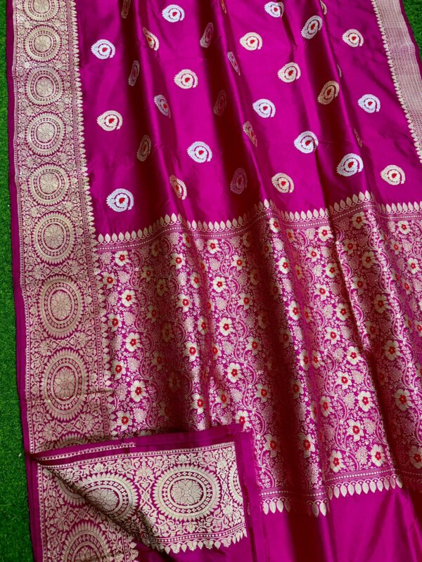 Banarasi handloom khaddi pure katan silk hand weaving kadhwa silver and golden zari weaving sarees