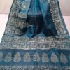 Bishnupur Pure Katan Silk Block Print Saree With BP