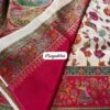 Soft satin pashmina crepe silk (Ludhiana sarees)sarees with contrast rich kashimiri weaving borders