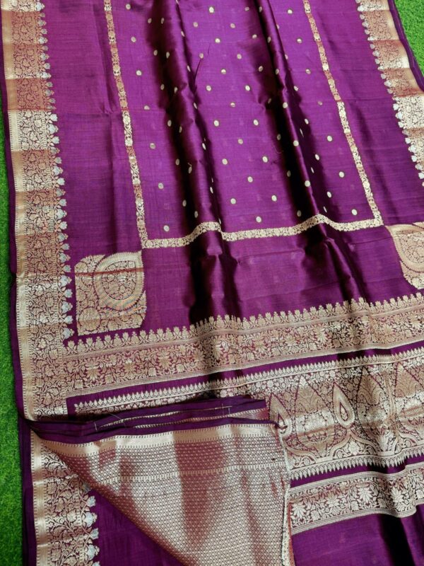 Banarasi pure chinya silk silver and golden zari weaving with koniya fancy buti traditional weaving sarees