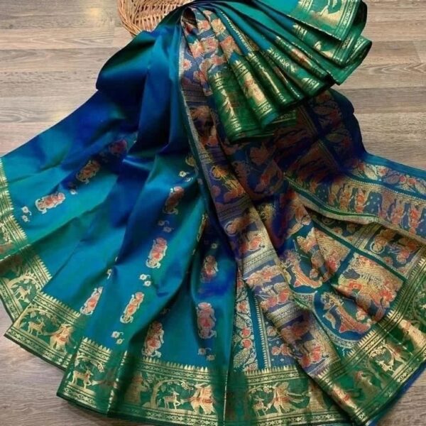 Bishnupuri minakari swarnachari saree with bp