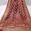 pure tussar munga minakari banarasi silk saree
