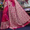 Hand kantha stitch on blended banglore silk saree with bp