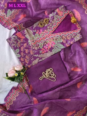 HAND WORK  KURTI WITH  HAND WORK DUPATTA PENTS PENTS SET