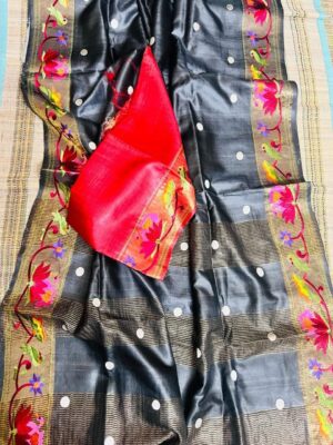 Bhagalpuri Pure Tussar  Handloom silk sarees
