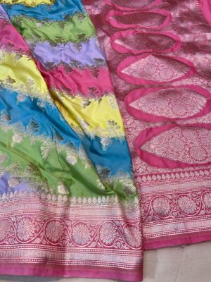 High quality Rangkaat Pattern  mashru silk  Sarees