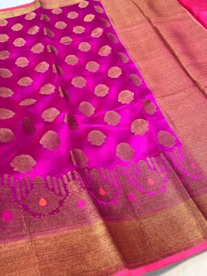 Banarasi pure dupion silk allover Booties Sarees