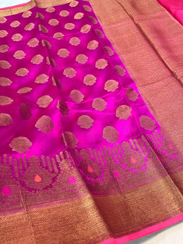 Banarasi pure dupion silk allover Booties Sarees