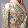 Pure Tasar By Deshi Tasar madhubani hand painting work silk saree with BP