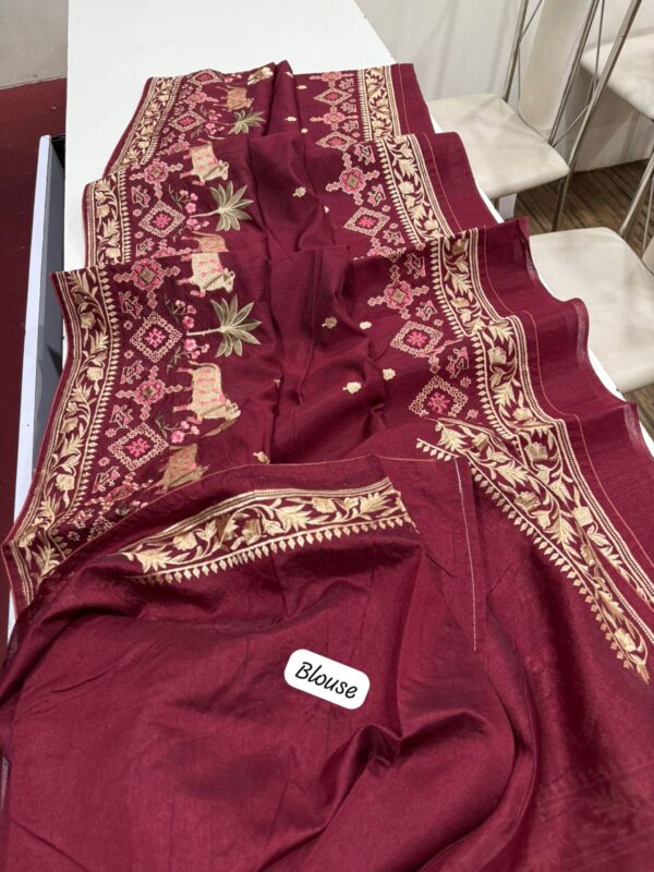 Exclusive tussar with beautiful resham pichwai work
