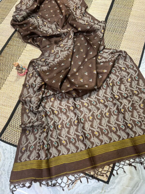 Mina work  Pure gachi tussar by tussar Handloom saree with bp