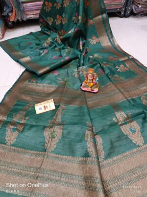 Pure Tasar Munga minakri Banarsi silk saree with BP