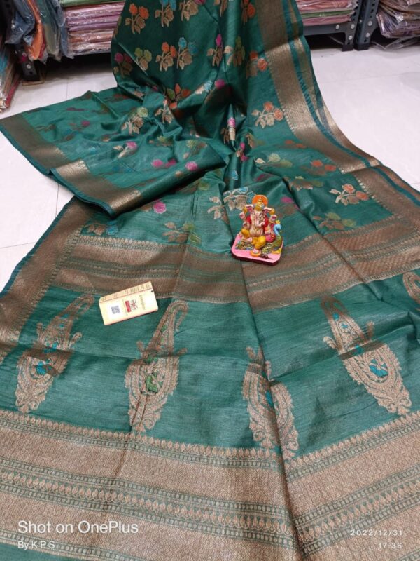 Pure Tasar Munga minakri Banarsi silk saree with BP