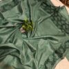 Semi tussar heavy cutwork embroidery allover body buta work design saree with running blouse