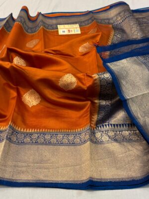 Handloom pure raw mango katan silk saress