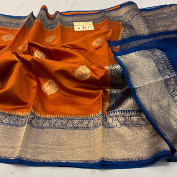 Handloom pure raw mango katan silk saress