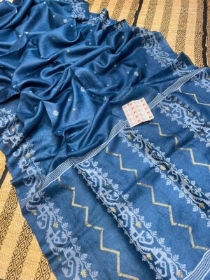 Authentic Pure Gachhi tussar Handloom Weaving Tussar Jamdani