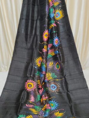 Pure silk hand batik saree